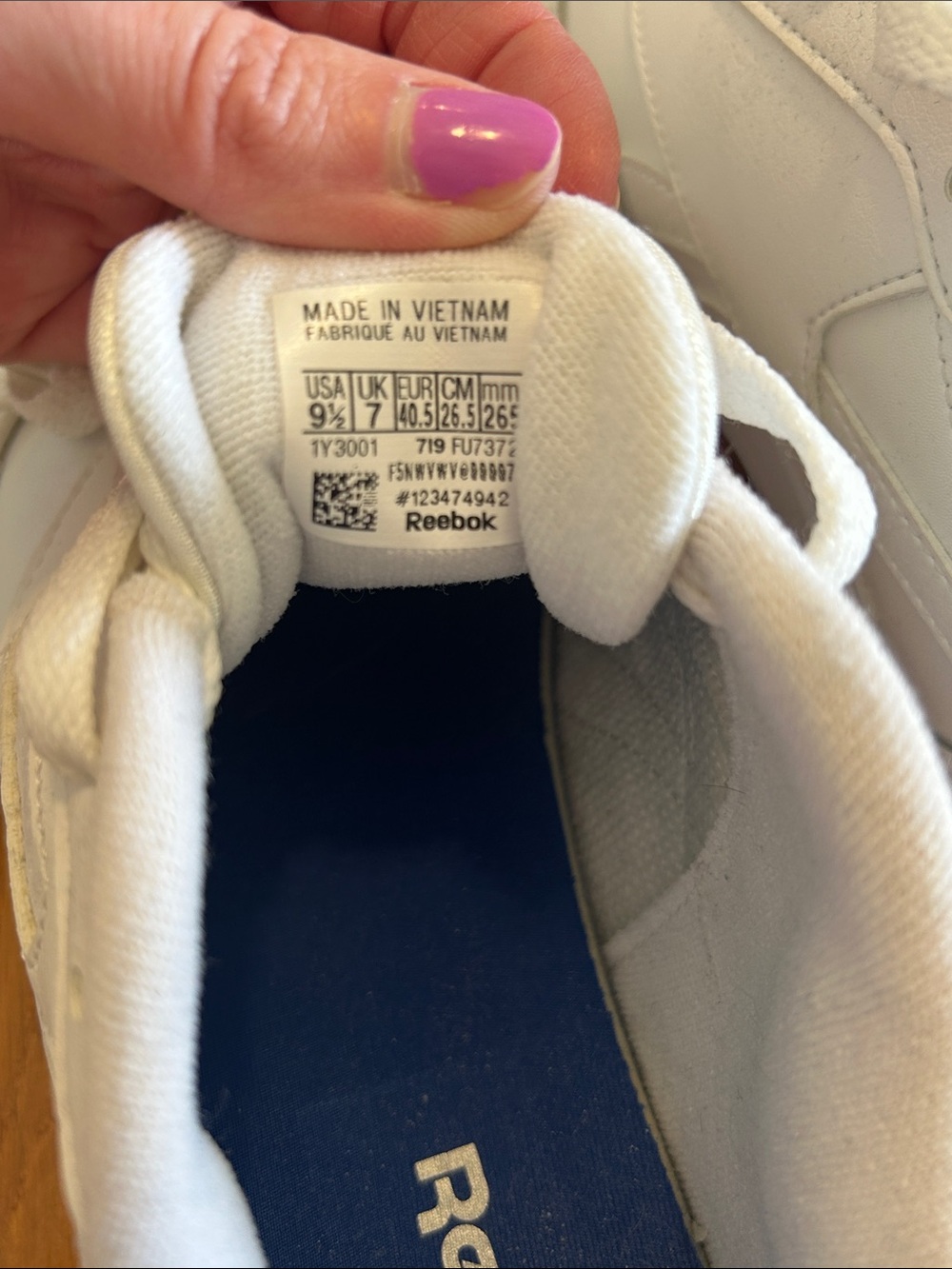 Reebok All-White Low-Top Athletic Sneakers - Picture 8 of 11